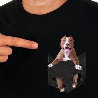 CLOOCL 100% Cotton T-Shirt Fashion Pocket PitBull Printed T-shirt Mens for T-Shirts Hip Hop Tops Funny Cotton Tees XS-4XL-5XL-6XL