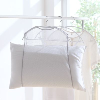 Folding Breathable Pillow Drying Nets Balcony Hanger Net Cushion Dry Bag Mesh Storage Holder