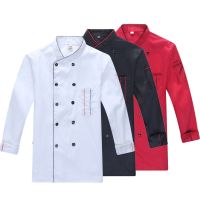 2021Spring summer Catering uniform long sleeve men chef jacket kitchen work uniform ho women waiter restaurant clothes