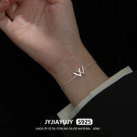 JYJIAYUJY 100% สร้อยข้อมือ S925เงินสเตอร์ลิงพร้อมตัวอักษรเพทายออกแบบคุณภาพสูงแฟชั่นแพ้ง่ายของขวัญใช้ทุกวัน B044