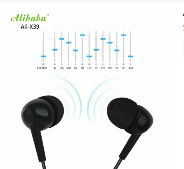 Alibaba AliX39 In Ear Studio Earphone Headset Original 3.5mm with