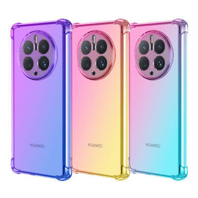 สามารถใช้ได้กับ Huawei Mate 50 Pro เคสโทรศัพท์มือถือ Huawei Mate 50 Pro สี่มุมสีป้องกันการตกกระแทกเคสนิ่ม TPU