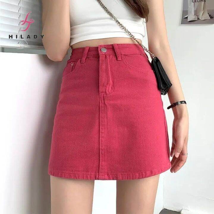 Hilady Sweet And Versatile Korean Style Casual Retro Womens Denim Half Skirt Lazada 3091