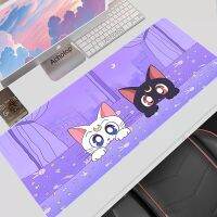 แผ่นรองเมาส์ XXL Purple Cat แผ่นรองเมาส์เกมมิ่ง 400x900 แผ่นรองเมาส์ขนาดใหญ่