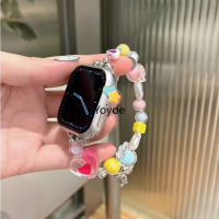 สายรัดเรซินสีลูกกวาดน่ารักสำหรับสายคาด Apple Watch 8อัลตร้า49มม. 44มม. 45มม. 40มม. 41มม. 42มม. 38มม. กำไลข้อมือหนัง (ชาย) ชุด7 6 SE 5 4 3สำหรับ Iwatch