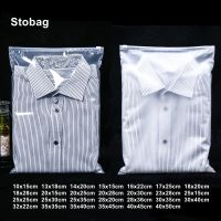 【DT】 hot  StoBag 50pcs Transparent Frosted Clothes Packing Zipper Bags Plastic Travel Shipping Sealed Reusable Pouches Storage Organizer