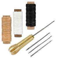 LMDZ 1 4Pcs Canvas Leather Tent Shoes Sewing Awl and Waxed Thread For Repairing Tool Sets Hand Stitching