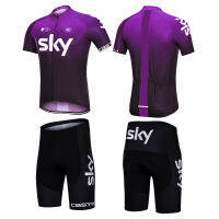 2023 จักรยานกลางแจ้งใหม่ SKY Cycling Clothing Suit Short Sleeve Cycling Jersey and Shorts Set For Men จักรยานเสื้อผ้า