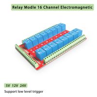 16 Channel Electromagnetic  Relay Module  Low Level Trigger  Bidirectional Terminals  5V 12V 24V Available Voltage Relay 220v Electrical Circuitry Par