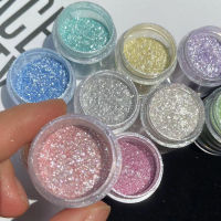 1 ขวด 10g ผงเล็บโอปอลโพลาไรซ์ Aurora Flakes Fragments เล็บ DIY ตกแต่งเม็ดสี Multi สีเล็บฝุ่น-Shief