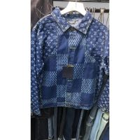 L0uis Vu1tt 2022 autumnwinter new style old flower jacket denim jacket