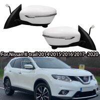 ชุดกระจกมองหลังด้านข้างสำหรับรถยนต์พร้อมกล้องสำหรับ Nissan X-Trail 2014 2015 2016ไฟพับได้2017-2020ไฟเตือนแฟลช