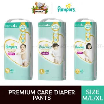 Pampers Premium Care Pants Style Baby Diapers, Large (L) Size, 176 Count,  All-in-1 Diapers with 360 Cottony Softness, 9-14kg Diapers - Price History