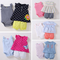 newborn baby girl clothes set sleeveless t-shirt tops+Romper+shorts 2021 summer outfit infant clothing new born suit fashion