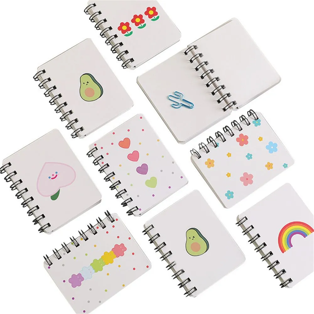 KAW0440 Cartoon Portable Daily Weekly Planner Writing Pads Blank Paper  Office School Supplies Coil Notepad Mini Pocket Book Diary Book A7 Notebook  | Lazada Singapore