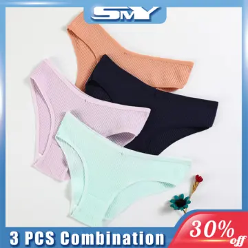 Comfortable Solid Seamless Cotton Pure Cotton Ladies Briefs For