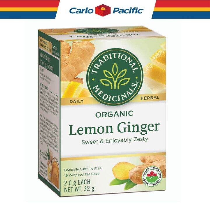 Traditional Medicinals Lemon & Ginger 16 Tea Bags Lazada PH