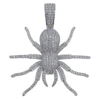 2021New Iced Out CZ Spider Pendant Necklace Mens Micro Paved Hip Hop Gold Silver Color Bling Charm Chains Jewelry