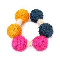 ตลกสำหรับแมวของเล่น Sisal Ball Tease เกม Chew Dumbbell Barbell Pet Interactive Tr