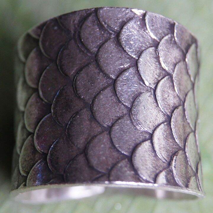 fish-scale-pattern-ring-modern-silver-karen-unique-beauty-as-a-valuable-souvenir-ring-size-6-8-9