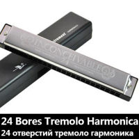 โลหะ24 Boresholes Tremolo Swan Harmonica Woodwind เครื่องดนตรีเด็กปาก OrganPlastic เพลงของเล่น Gaita แบรนด์ของขวัญ