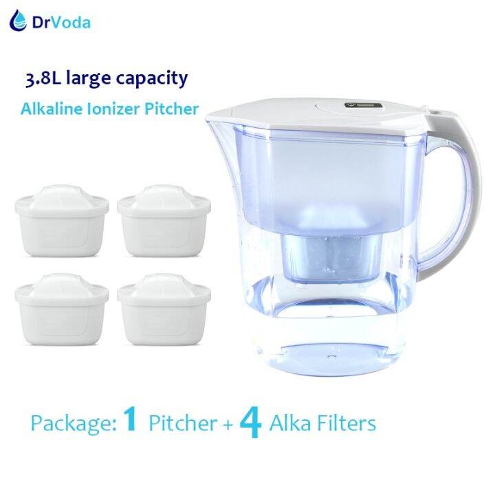 NEW 3.8L Grand Hydrogen Alkaline Ionizer Water Filter Pitcher Anti ...