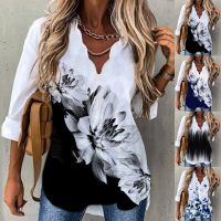 【HOT】❖ 2023 New Womens Printed Floral Sleeve T Shirt Ladies Size S-5XL