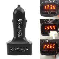 【COOL】 Infinityclicks Car-Charger Dual USB Car Charger Adapter แรงดันไฟฟ้าปัจจุบัน3.1A องศาเซลเซียสอุณหภูมิ Tester