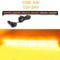 หลอด COBไฟไซเรน ไฟติดหลังคา มาใหม่ 90cm 6ท่อน 1หน้า 6W 12V-24V สีเหลือง สีแดง-น้ำเงิน