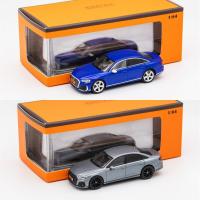 Vers8กีฬา GCD 1:64 A8 2022 S Line สีน้ำเงิน/เทารถโมเดล Diecast LHD