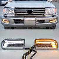 NEW2022 1Pair LED Fog Lights for TOYOTA LAND CRUISER 100 LC100 1998-2008 DRL Turn signal Driving Lamp fog light UZJ100 FZJ100