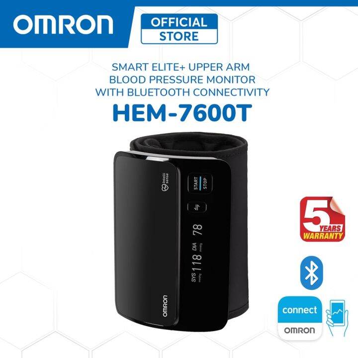 Omron Smart Elite+ HEM-7600T Upper Arm Blood Pressure Monitor With ...