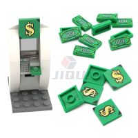 City Friends ATM Model Dollar Sign 100 Paper Bill Money Building Blocks Compatible 3069bpx7 MOC Tile Bricks Accessories Kit Toys