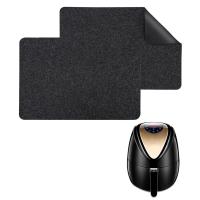 2 Piece Heat Resistant Mat Black for Airfryer Coffee Mat Heat Resistant Pad for Countertop Kitchen Heat Protector Felt Felt Pad