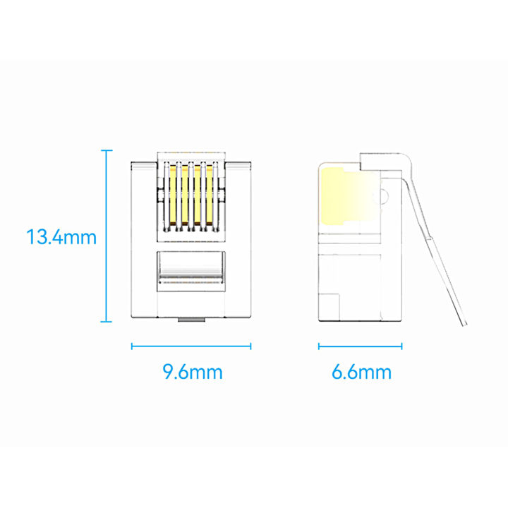 ขนาดใหญ่100pcs-ตัวเชื่อมต่อโทรศัพท์-high-fidelity-stable-transmission-rj11โปร่งใส6p4c-modular-หัวสายสำหรับเครื่องแฟกซ์100pcs-โทรศัพท์ที่ยอดเยี่ยม