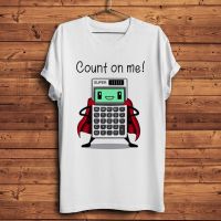 Super Calculator Hero Funny T Shirt Homme Men White Tshirt Tee