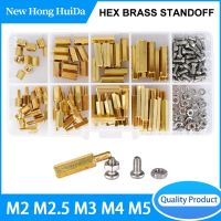 M2 M2.5 M3 M4 Hex Brass Standoff Male Female Thread Pillar Spacer Mount Screw Nut PCB Motherboard Assortment Kit 240Pcs Nails Screws Fasteners