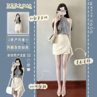 COD IOED95 Large size womens summer suit female 2022 new loose sexy top all-match fashion short skirt two-piece set