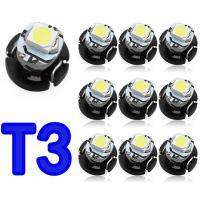 10 Pcs T3 SMD LED Neo WEDGE รถ Dash เครื่องวัดหลอดไฟแบบคลัสเตอร์สีขาว