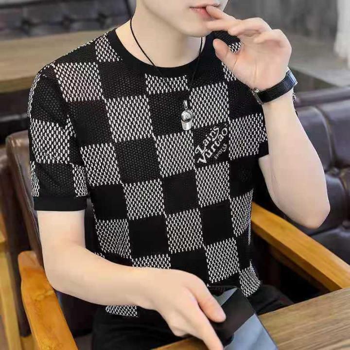 Short Sleeved T-shirt Men's 2022 New Trend Slim Breathable