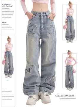 Jeans Y2K Aesthetic Outfits Skull Vintage Patch Designs Y2k Jeans Women  Streetwear 90S Denim Trousers Harajuku Korean Fashion Cargo Pants Women  Baggy JeansY2K A…