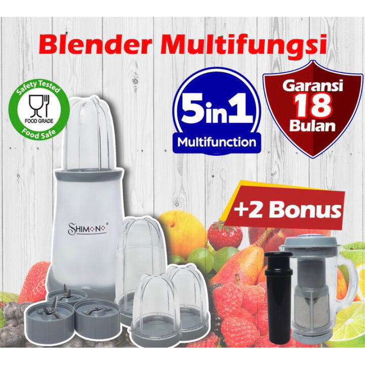 Shimono Blender Multifungsi 5 in 1 Chopper / Blender / Juicer Lazada