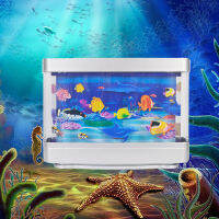 แบบไดนามิก Virtual Ocean Led โคมไฟตู้ปลา Dolphin ประดิษฐ์ Tropical Landscape Aquarium Mood Night Light ตกแต่งห้องน่ารัก