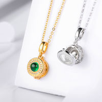 18K Yellow Gold Lab Grown Emerald Gemstone Necklaces for Women Solid 925 Sterling Silver Jewelry Pendant Nacklace Party Gift