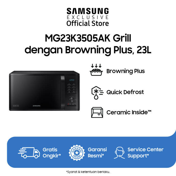 samsung microwave grill 23l mg23k3505ak se