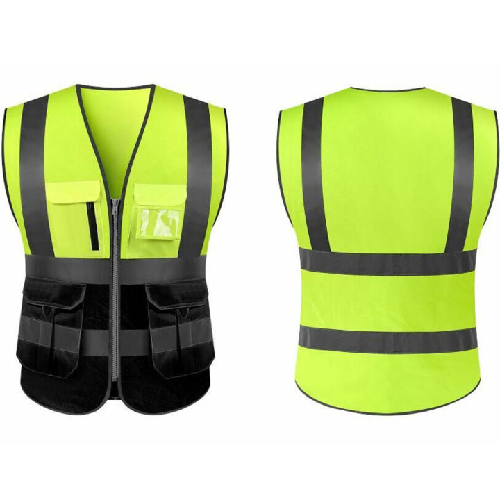 hi-visibility-safety-vest-with-reflective-strips-and-zipper-pockets-construction-work-uniform-ansi-class-2