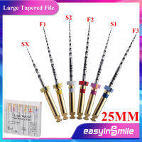 EASYINSMILE 10แพ็คทันตกรรม Endo Niti ไฟล์โรตารี่ Super Elastic X-Taper SX-FX ขนาดใหญ่เคล็ดลับเครื่องยนต์สำหรับราก C มอเตอร์25มม.