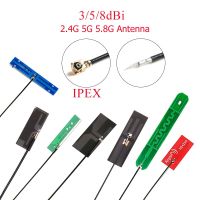 5PCS 2.4Ghz 4G 5G WIFI Internal Antenna FPC PCB 5dBi 8dBi IPX IPEX Connector Solder Omni Buletooth Antenna 3dBi IEEE b/g/n WLAN Cables