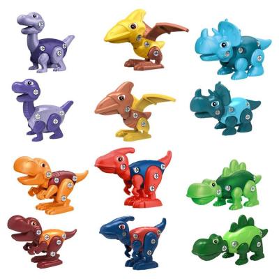 Dinosaur Assembly Toy Building Dinosaur Toy Assembly Toys 3PCS Educational Construction Dinosaur Building Toy with Screwdriver Birthday Gifts for KidsRandom Color chic