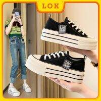 【LOK】Ready Sneakers Heels 5CM Platform Outdoor Fashion Perempuan Shoes